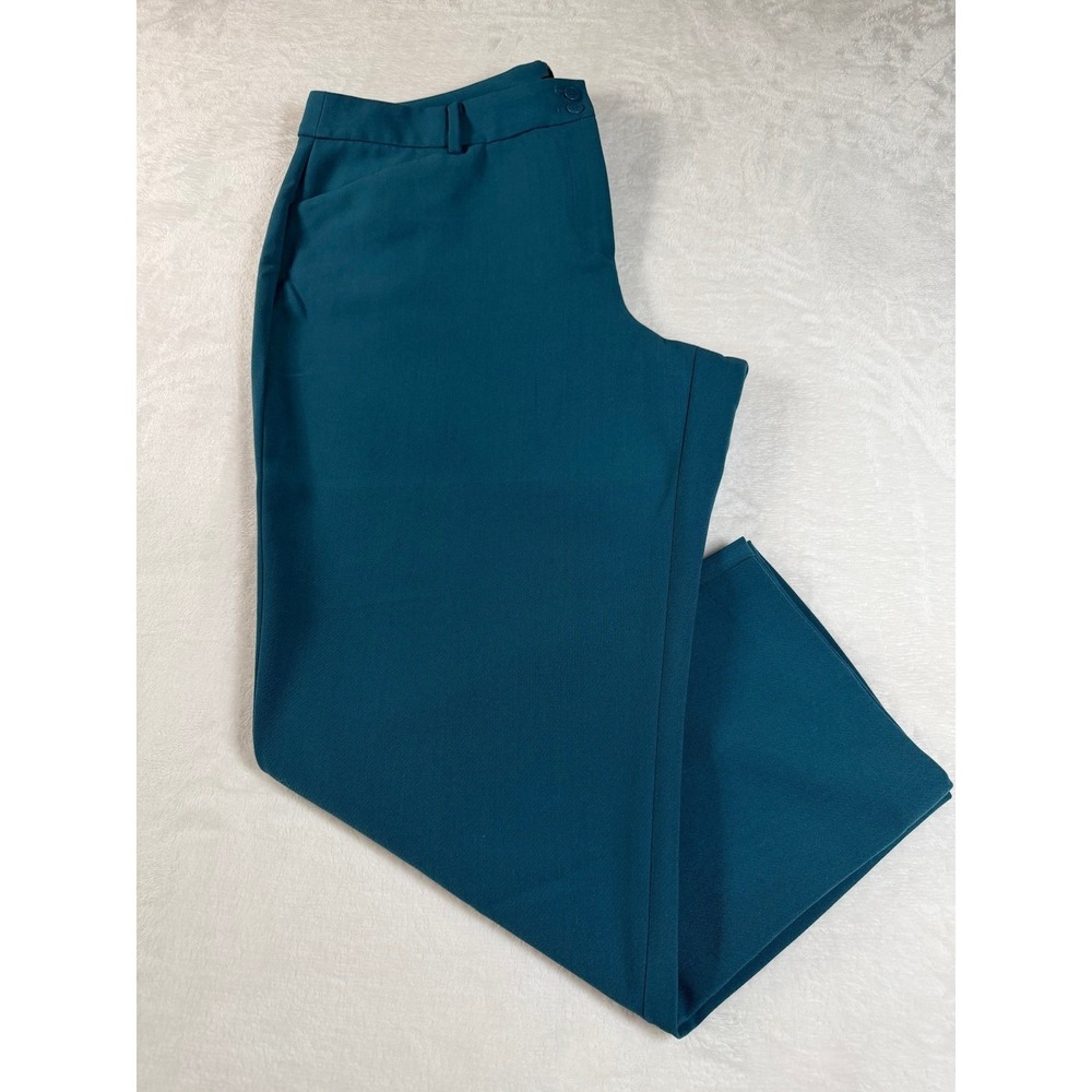 Talbots Hampshire Curvy Ankle Pants Teal Women's Size 20 Chic Meets Comfort - Picture 3 of 11